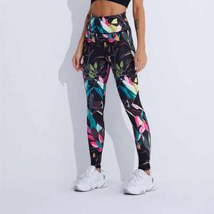 OEM Customized Allover Variety Printed Sports Stretchy Fitness <b>Leggings</b> Tummy Control Gym Super Soft 100% Cotton MS-WL-021 - Product Image 2