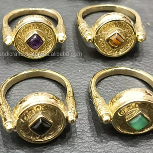 Tasarımcı el yapımı pirinç parmak yüzük düğün için RG-240823L155 moda hint takı ve hıristiyanlar için nişan