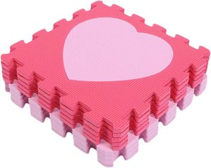 แผ่นรองเล่นปริศนา EVA รูปหัวใจสำหรับเด็กแผ่นกันลื่นกันน้ำเป็นมิตรต่อสิ่งแวดล้อม - Product Image 1