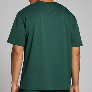 Camiseta de lujo de peso pesado Unisex 100% algodón de alta calidad con logotipo estampado personalizado Boxy Fit camiseta de gran tamaño para hombre logotipo personalizable - Product Image 2