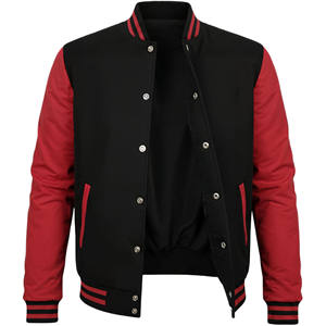 Veste universitaire pour hommes OEM avec impression de logo personnalisé Blouson aviateur universitaire vierge avec broderie personnalisée Baseball Letterman Varsity pour hommes - Product Image 5