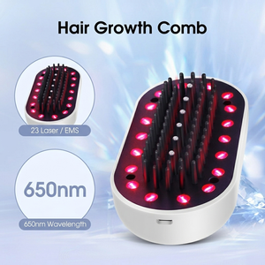 Peine Eléctrico Inteligente para el Crecimiento del Cabello con Masaje Vibratorio EMS, Terapia de Luz Roja (650nm), <span class=keywords><strong>5</strong></span> Niveles Ajustables, Plástico ABS - Product Image 2