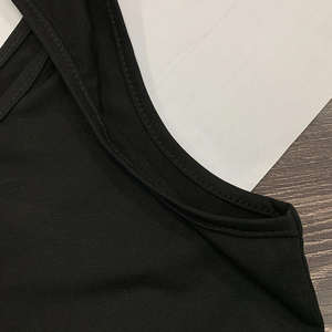 Custom Print Gym 100% Ringspun Combed Cotton Knitted <b>Tank</b> <b>Top</b> Blank Women's Fitted <b>Square</b> <b>Neck</b> Curved Hem Sleeveless Short - Product Image 2