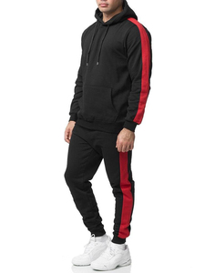 Wholesale Custom 100% Cotton Fleece Heavyweight 450 GSM Winter Solid Hooded Streetwear <b>Pullover</b> Tracksuit Set for <b>Men</b> - Product Image 3