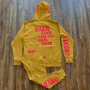 ชุดวอร์มผ้าฝ้าย100% แบบสวมหัวสำหรับทุกเพศเสื้อวอร์มพิมพ์ลายกำหนดเองได้สำหรับ3D สตรีทแวร์ผ้าคอตตอนมีน้ำหนักมาก - Product Image 1