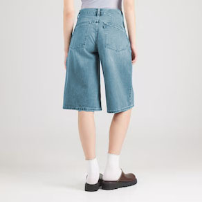 Shorts en jean vintage pour homme, taille mi-haute, style streetwear, coupe droite, respirant, 100% coton, délavage clair - Product Image 2