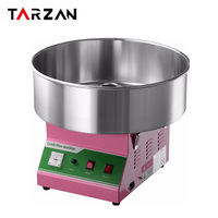 TARZAN Automation Cover Mesin Pembuat Benang Katun Permen dengan Keranjang Komersial Mesin Permen Kapas dengan Gelembung