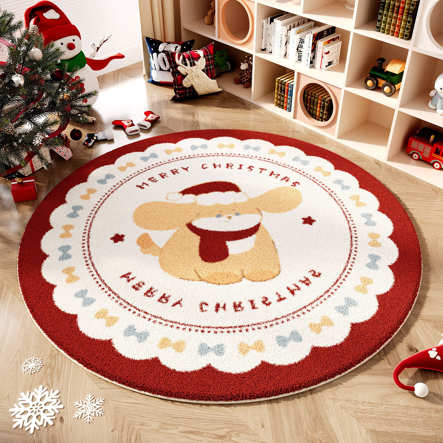 Noël chiot rouge