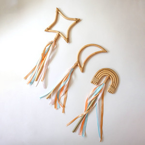 Juego de varitas mágicas de ratán para niños, juego de rol, varitas de hadas con forma de luna y estrella de arco iris natural - Product Image 4