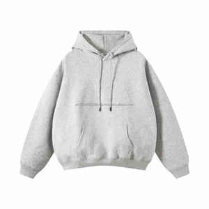 High Quality <b>Autumn</b> and Winter Solid Hoodie Custom Logo Streetwear Men Hoodie Blank Oversized Men's Hoodies - Product Image 3