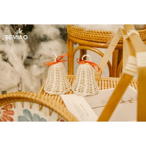 Étoiles de haute qualité et boule de rotin ornements d'arbre de Noël | Boho Style rustique bricolage fabriqué à la main Noel rotin renne approvisionnement - Product Image 5