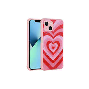 Étui en silicone fait main de luxe avec motif cœur pailleté pour iPhone 13, coque arrière brillante avec protection de l'appareil photo - Product Image 1