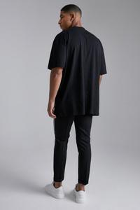 Custom Logo Oversize Crewneck T Shirt Loose Fit <b>Tshirts</b> Cotton Drop Shoulder Short Sleeve Solid Baggy Shirts - Product Image 5