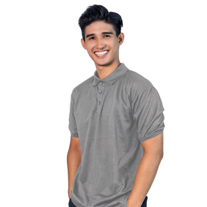 Ultifresh-T-shirt unisexe décontracté double piqué pour polo, tissu en laine respirant haut de gamme, motif solide brodé, technique unie - Product Image 1