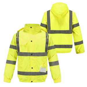 Sudadera con Capucha de Seguridad Reflectante de Alta Visibilidad para Invierno, Personalizada, con Cierre, para Hombre, Chaquetas de Seguridad de Manga Larga con Logotipo Frontal, Material de Lona - Product Image 3