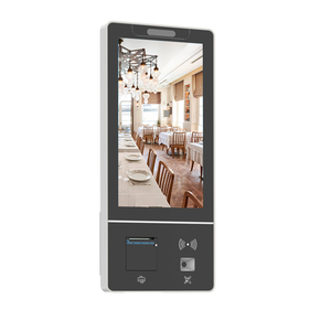 Tótem de autoservicio para quiosco de pedido automático de comida <span class=keywords><strong>Mcdonalds</strong></span> con marco plateado Pcap Touch con pantalla de 10 puntos - Product Image 1