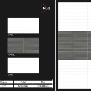กระเบื้องบุผนังเซรามิกขนาด 300x600 มม. สำหรับห้องน้ำและห้องครัว ผิวมันเงา/ด้าน ลายแกะสลักแบบน้ำตาล ดีไซน์หรูหราสำหรับตกแต่งผนังภายใน - Product Image 1