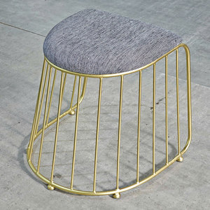 Contemporary Gold-Colored Iron Frame Dressing Chair GTD005 Bedroom Furniture - Product Image 6