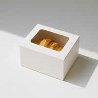 Emballage de boîte en carton blanc de couleur personnalisée pour gâteaux et croissants boîtes d'expédition de boulangerie pour la vente en gros