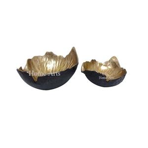 <b>Gold</b> And Black <b>Color</b> Chocolates Serving Bowl Highest Quality Aluminium Dessert Snacks Bowl For Home Use - Product Image 2