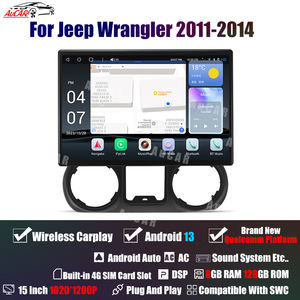 AuCAR 15 "Android 13 écran tactile voiture stéréo vidéo <span class=keywords><strong>GPS</strong></span> Navigation multimédia lecteur DVD <span class=keywords><strong>autoradio</strong></span> pour <span class=keywords><strong>Jeep</strong></span> <span class=keywords><strong>Wrangler</strong></span> 2011-2017 - Product Image 5