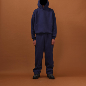 Pull-over uni vierge en néoprène personnalisé Survêtement ample à capuche et pantalon de survêtement Survêtements unisexe pour hommes - Product Image 3