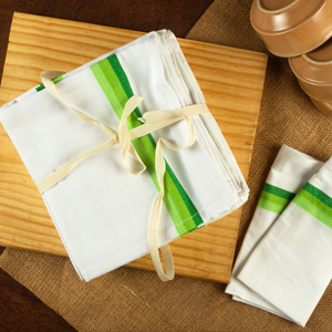 Toalla de secado rápido tejida con hueso de arenque de algodón 100%, microfibra de lino turquesa sostenible para el hogar, playa, uso en restaurante infantil - Product Image 1