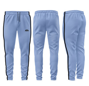 Pantalon de survêtement en velours côtelé pour homme, personnalisé, de haute qualité, taille mi-élastique, respirant, en molleton de coton, antistatique, délavage clair, style streetwear - Product Image 1