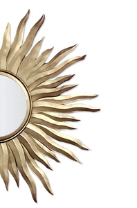 Espejo de pared moderno para el hogar, espejo de color dorado montado en la pared, redondo - Product Image 6