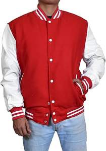 Chaquetas universitarias atractivas para hombre, última chaqueta de béisbol de estilo largo personalizada OEM, soporte frontal de lona de cuero de invierno Plus - Product Image 2