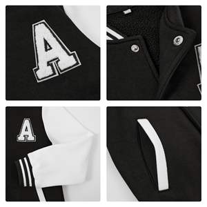 Veste de survêtement tendance pour l'hiver, 100% coton, polaire et laine, logo personnalisable, chauffée à l'avant, écologique, streetwear décontracté - Product Image 4