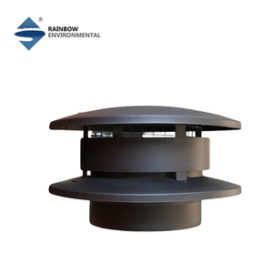 Capot <span class=keywords><strong>de</strong></span> cheminée moderne rond en acier inoxydable anti-courant d'air, protection haute performance contre le vent pour foyer à double paroi, certifié CE - Product Image 4