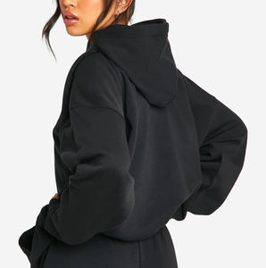 Top Trending 2025 Mujeres Oversized Drop Shoulder Hoodie 100% Material de algodón Ligero Transpirable Logotipo personalizado - Product Image 4