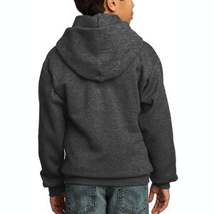 Sudadera con capucha de forro polar con cremallera completa para niños unisex-Sudadera cálida de alta calidad con capucha ideal para trajes casuales y clima frío - Product Image 5