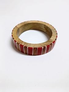 Pulseras de brazalete de madera de bambú natural carbonatado estilo moda para mujer - Product Image 3