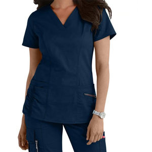 Conjunto de Uniforme Médico Personalizado Antiarrugas Elástico para Hospital para Enfermeras, Talla Grande, Cómodo, Tejido para Médicos que Usan Hijab - Product Image 2
