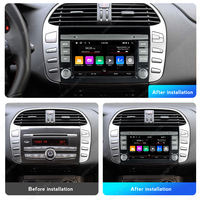 Autoradio multimédia Android MEKEDE avec GPS, navigation et CarPlay pour Fiat Bravo 7 pouces (2007-2014)