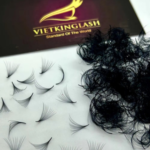 Cils en éventail faits à la main en Corée 10d 0.05 0.07 Cils en éventail pré-faits Extension de cils en éventail au Vietnam Haute qualité - Product Image 1