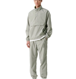 ชุดวิ่งออกกำลังกายแบบรูดซิปออกแบบได้ตามต้องการชุดวอร์มไนลอนกันลมปักโลโก้ - Product Image 2