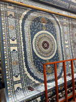 Tapis de salon Goldenmoon Luxury Hotel, style méditerranéen, en polypropylène, fabriqué à la machine, réversible, résistant aux taches, antidérapant, pour la maison