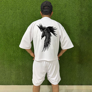 Pakistan Made Custom Logo Printed Breathable Summer Basketball Uniform Men High Quality Training <b>Knitted</b> Polyester Cotton Unisex - Product Image 2