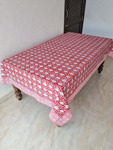 ผ้าปูโต๊ะผ้าฝ้ายพิมพ์ลายดอกไม้แบบแฮนด์เมดโต๊ะรับประทานอาหารสไตล์ฝรั่งเศสสำหรับเทศกาลคริสต์มาสปรับสีได้ตามต้องการ - Product Image 4