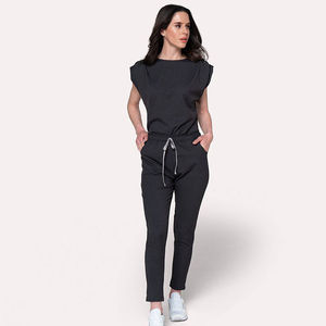 Offre Spéciale jogger à manches courtes infirmière gommages médicaux ensemble femmes uniformes d'hôpital Logo personnalisé col en V - Product Image 5