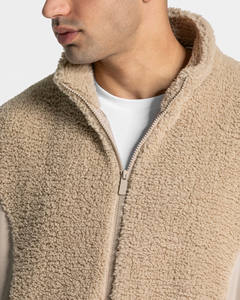 Chaqueta de Forro Polar Teddy con Cuello Alto y Diseño Personalizado con Logotipo, Estilo Holgado, Mezcla de Algodón, para Gimnasio y Ropa Urbana, Sudadera con Capucha Abrigada para Hombre - Product Image 6