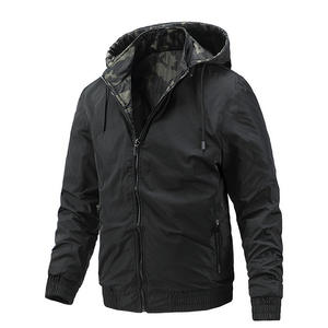 QFZ481 Invierno Regular Front High Street Style Secado rápido Transpirable Botón único Desgaste de doble cara Chaqueta de poliéster/algodón para hombres - Product Image 1
