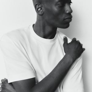 เสื้อยืดผ้าฝ้ายผู้ชาย, เสื้อยืดลำลองทรงหลวมสีพื้นเสื้อเปล่าสำหรับชายและหญิง - Product Image 3