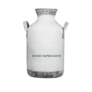 Pichet à lait en métal galvanisé rustique de ferme décoratif pour la maison pour support de stockage à prix raisonnable du fabricant indien - Product Image 1