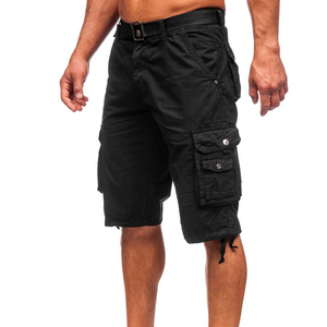 Pantalones cortos informales de algodón 100% de alta calidad para hombre, pantalones cargo transpirables con cintura elástica y bolsillo lateral sólido anticontracción, oferta corta - Product Image 2