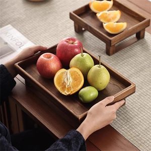 Bandeja de Servir de Madera Lacada Más Práctica, Soporte Metálico Negro, Ecológica, Altamente Elegante, Bandeja Decorativa a Bajo Precio - Product Image 6