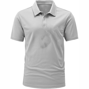 Camiseta de polo de secado rápido de alta calidad para hombre, tejido de punto transpirable con diseño estampado de manga corta - Product Image 2